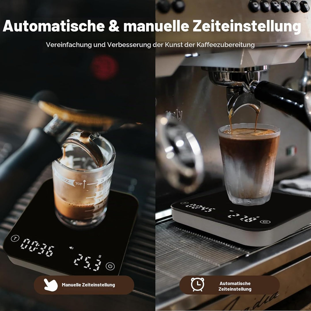 Mini-Kaffeewaage mit Timer,barista waage,Wiederaufladbare Waage für Filterkaffee,barista waage für E