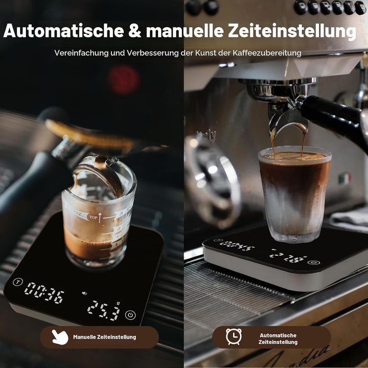 Mini-Kaffeewaage mit Timer,barista waage,Wiederaufladbare Waage für Filterkaffee,barista waage für E