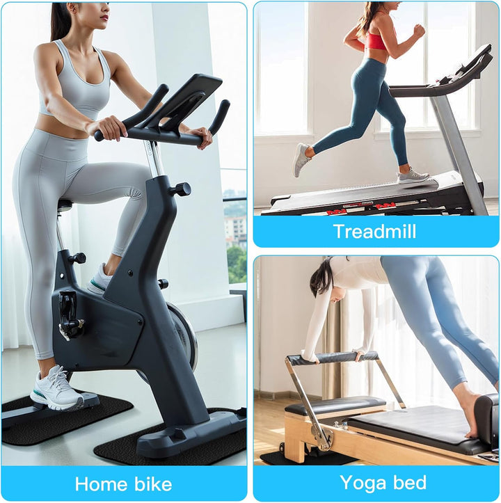 Bodenschutzmatte für Fitnessgeräte Heimtrainer,2 Stück Anti-Rutsch Doppelmatte Bodenschutzmatte Fitn