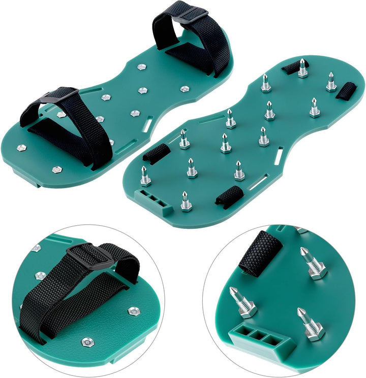 QWORK® Bodenbeschichtung Set, Entlüftungswalze+Epoxid Spike Schuhe+Stehrakel Grossflächenrakel 4 Stü