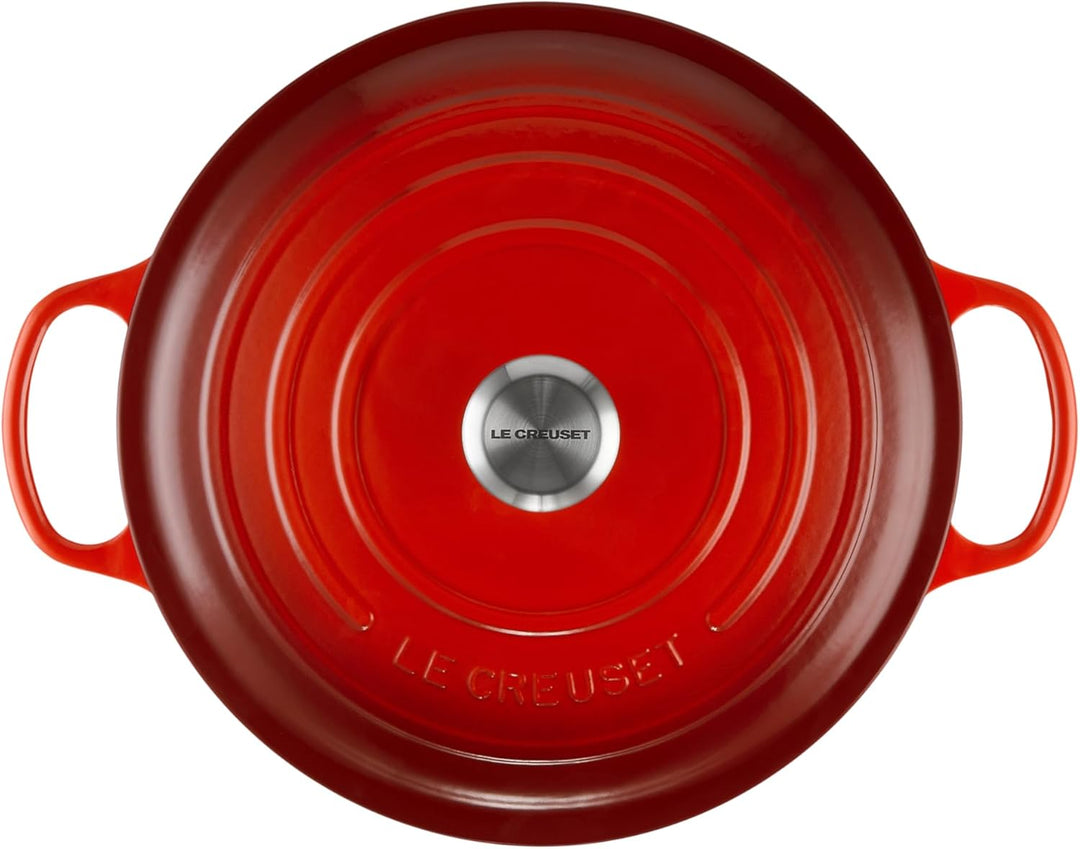 Le Creuset Signature Gusseisen-Bräter mit Deckel, Ø 30 cm, Rund, Für alle Herdarten und Induktion ge