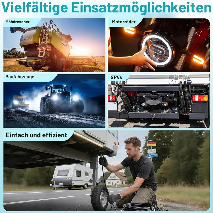 2-adriges LED-Rücklichter Verkabelung Kabel für Anhänger 12V/24V - 2x0,75mm² FLRYY Fahrzeugleitung B