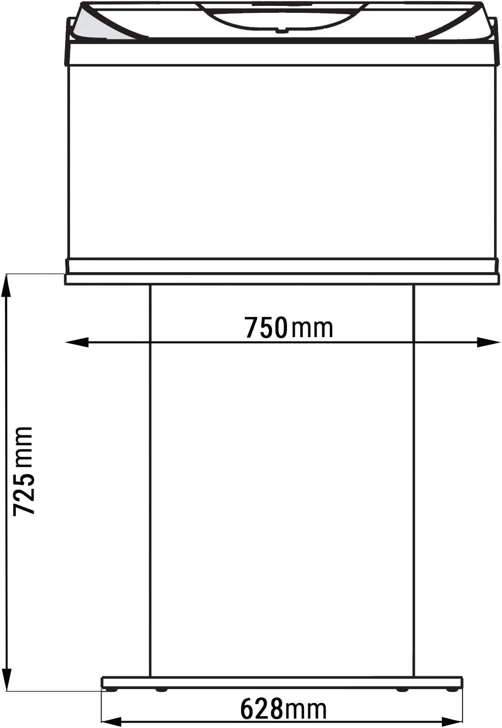 Tetra Aquarium Unterschrank - speziell für Starter Line 105 L Aquarien entwickelter Aquarium Tisch f