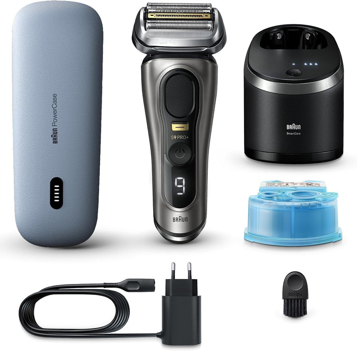 Braun Series 9 Pro+ Rasierer Herren, Elektrorasierer mit 5 Pro Rasierelementen, ProComfort Aufsatz,
