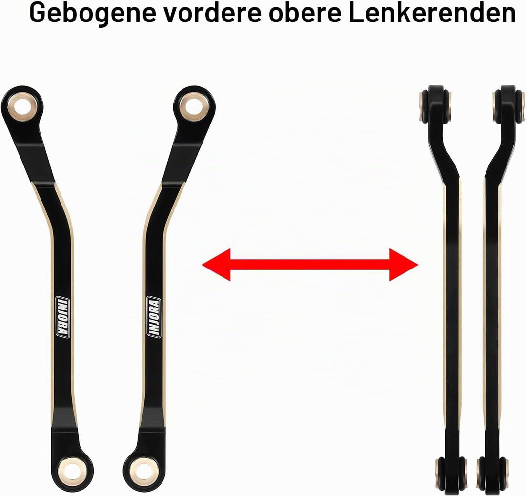 INJORA Schwarzbeschichtung Messing High Clearance Links Set für TRX4M High Trail K10 1/18 RC Crawler