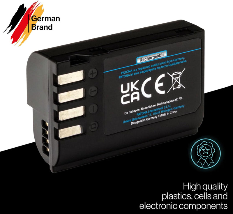 PATONA Platinum DMW BLK22 E USB Akku (2600mAh) mit direktem USB-C Eingang (1401) Lumix DC-S5 DC-S5D