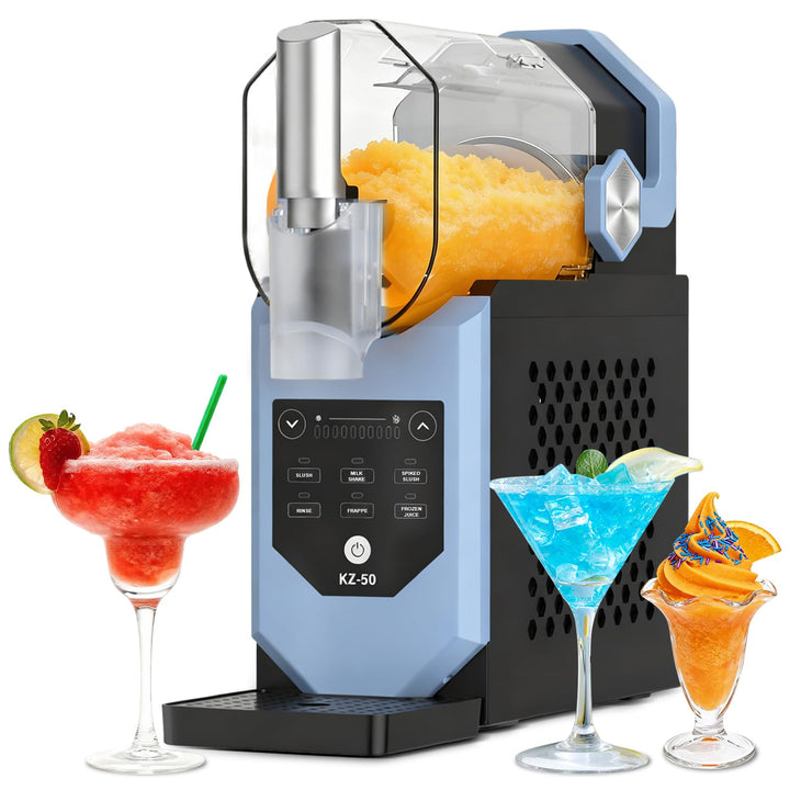 Macchiatto Slush Maschine, 5-in-1 Eismaschine mit LED-Display, 6 Programme & Ein-Knopf-Bedienung für