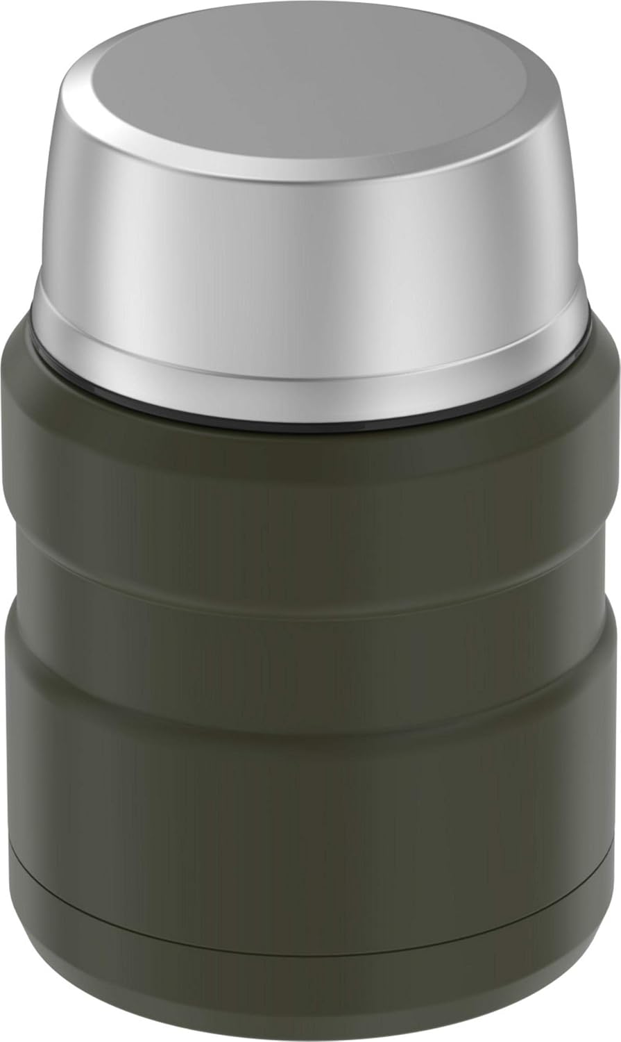 Thermos SK3000AGTRI4 King Food Jar mit Klapplöffel, Edelstahl, Armeegrün Armee-grün, Armee-grün