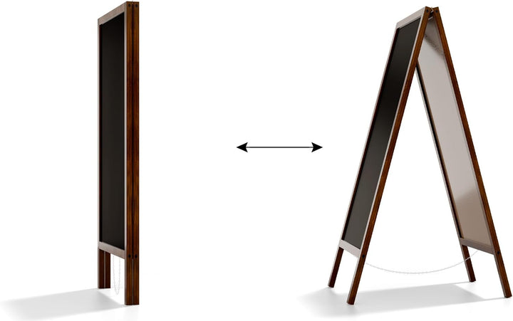 ALLboards Kundenstopper mit lackiertem Holzrahmen 150x61cm, Werbetafel, Gehwegaufsteller, Aufsteller