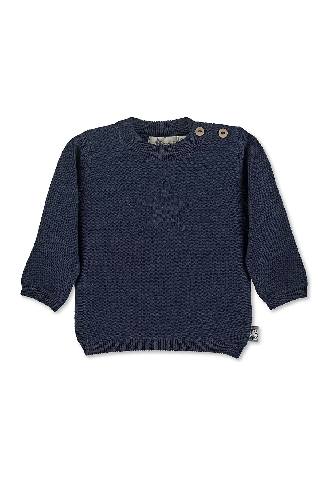 Sterntaler Jungen GOTS Strick Stern Pullover 62 Marine, 62 Marine