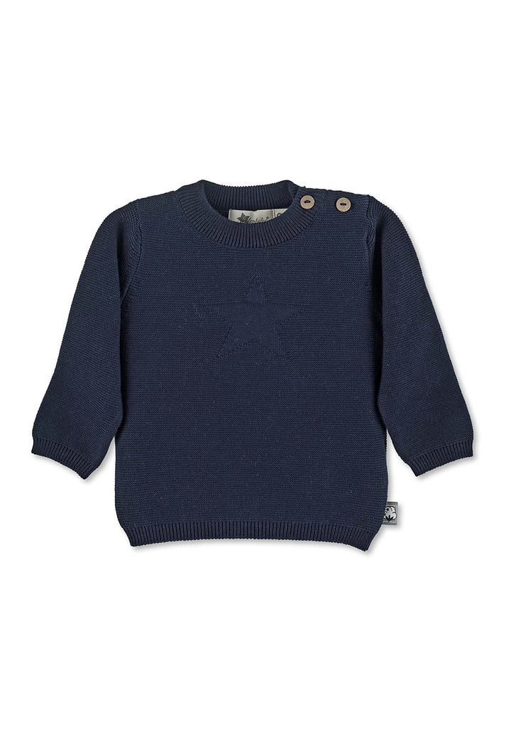 Sterntaler Jungen GOTS Strick Stern Pullover 62 Marine, 62 Marine