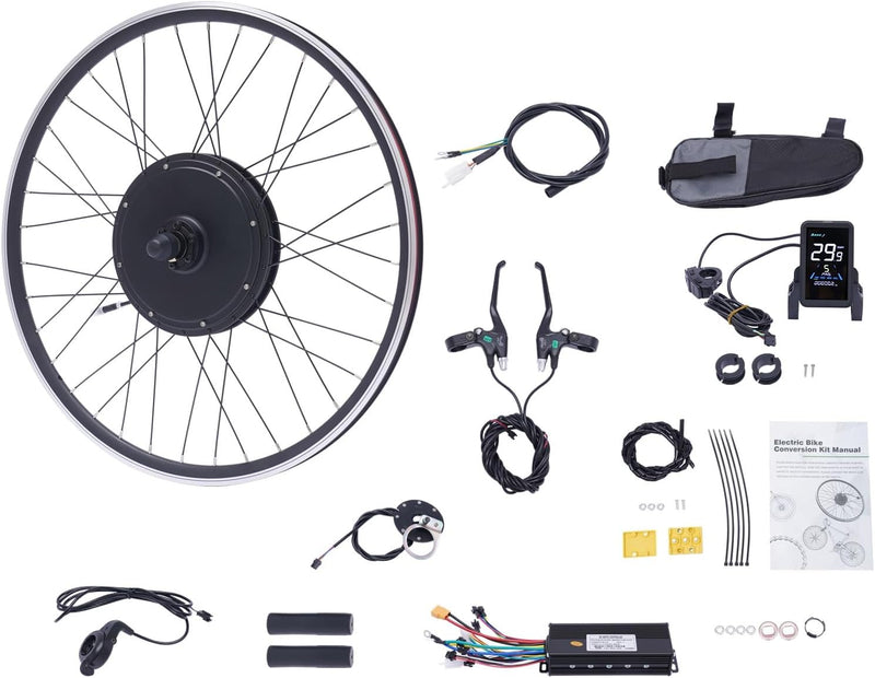 WSIKGHU Ebike Umbausatz Motor für Fahrrad 1000W 48V E-Bike Umrüstkit Vorder-/Hinterrad E-Bike Antrie