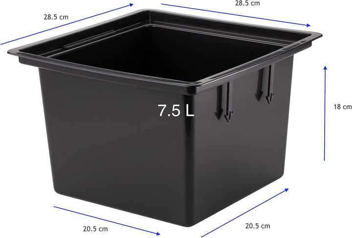 Pflanzkübel Blumenkübel mit Herausnehmbaren Einsatz Slim Hoch Quadratisch 3D Effekt Farbe: Grau XL (