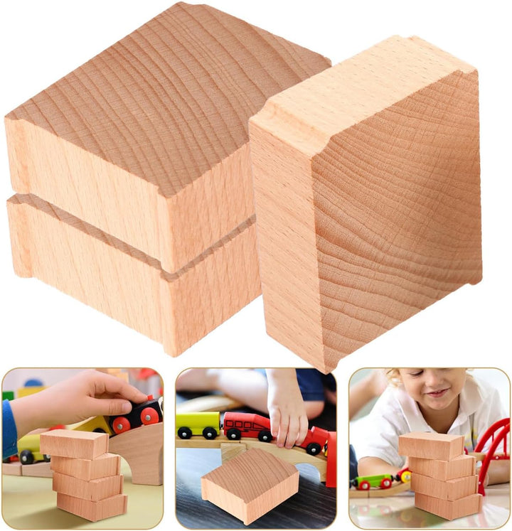 ibasenice Holz Zug Brückenstützen Set 6 Stück Eisenbahn Zubehör Für Kinder Spielzeug Kompatibel Mit