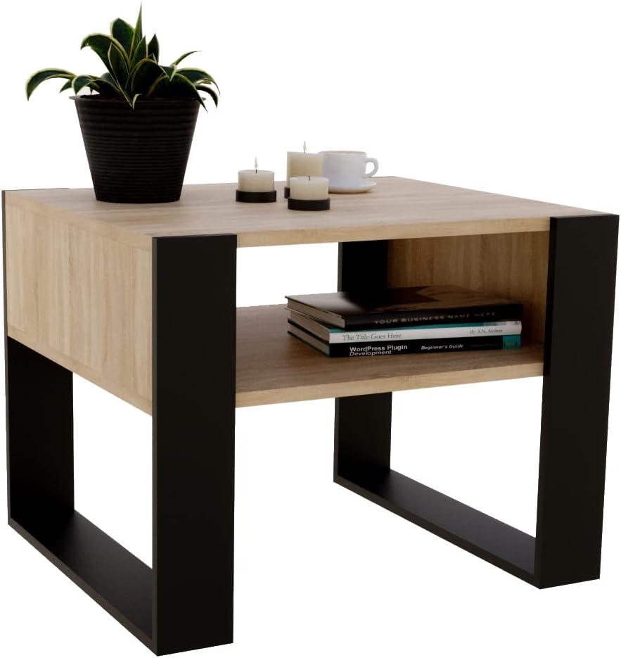 MRBLS Couchtisch – modernes rustikales Design – Wohnzimmer-Tisch Beistelltisch Kaffeetisch Sofatisch