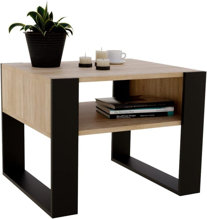 MRBLS Couchtisch – modernes rustikales Design – Wohnzimmer-Tisch Beistelltisch Kaffeetisch Sofatisch