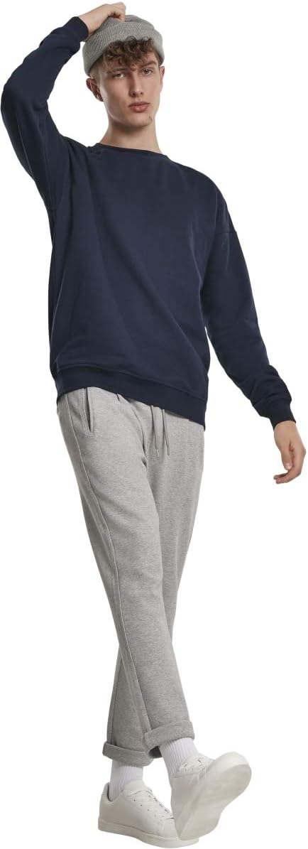 Urban Classics Basic Crewneck Männer Langarmshirt schwarz Basics, Streetwear XS Grosse Grössen Midni
