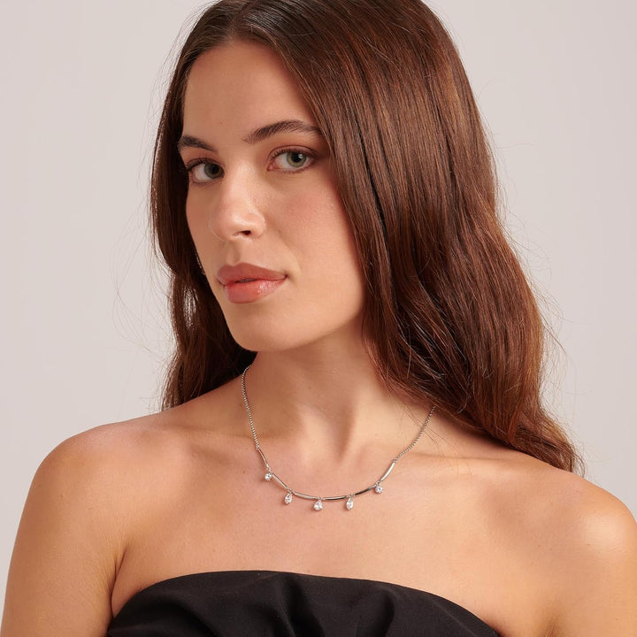Brosway Affinity BFF180 316L steel women's necklace with pendant zircons