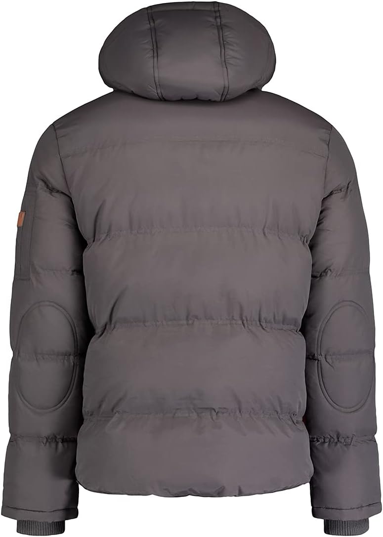 Geographical Norway Herren Winterjacke mit Kapuze Full Zip gefüttert Wind- und Kälteabweisend schnel