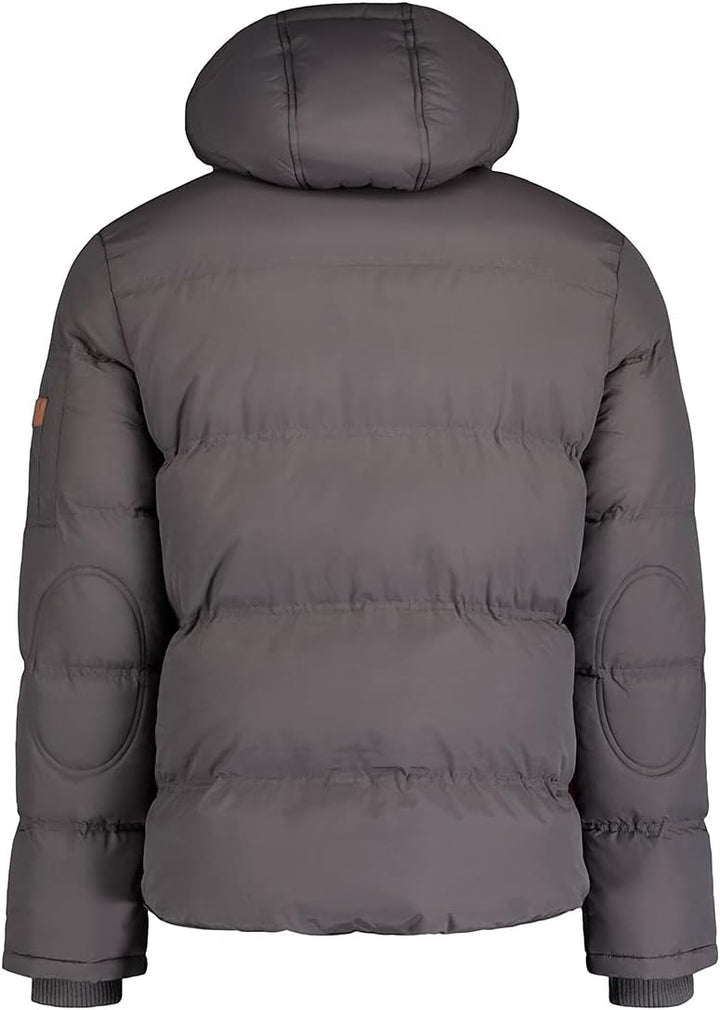 Geographical Norway Herren Winterjacke mit Kapuze Full Zip gefüttert Wind- und Kälteabweisend schnel