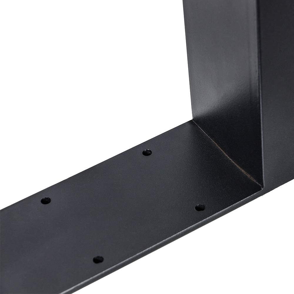 Melko 2er Set Tischbeine aus Stahl 70 x 72 cm Tischkufen Vierkantrohr Tischuntergestell Industrie Lo