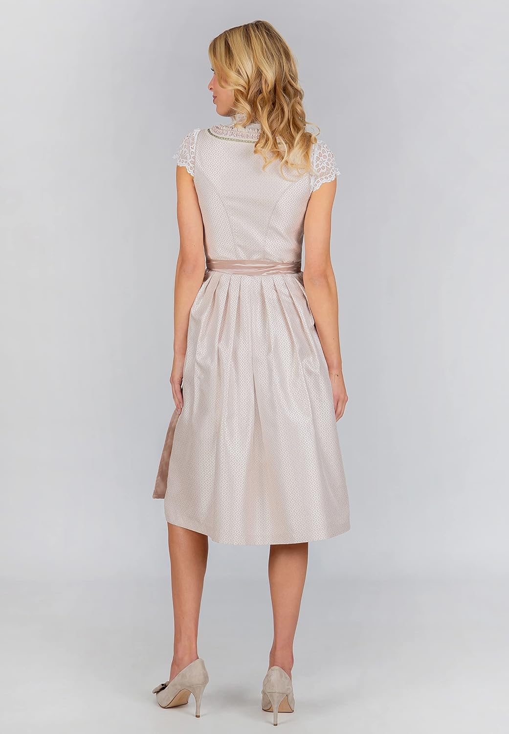 Stockerpoint Damen Dirndl Loretta Kleid für besondere Anlässe 46 Taupe, 46 Taupe