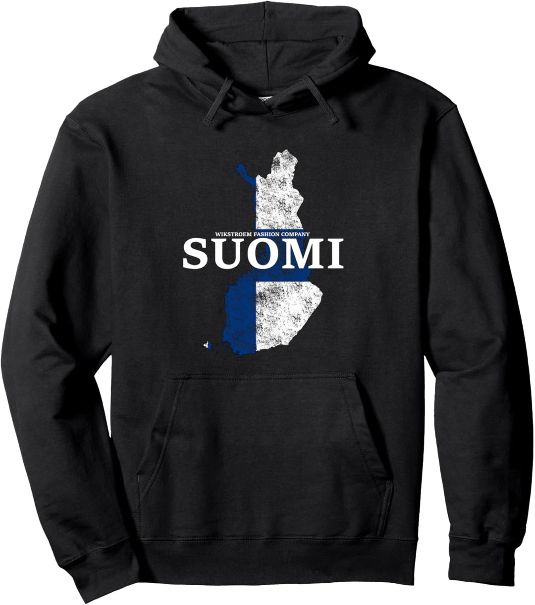 Finnland Suomi Land Flagge Landkarte used look Pullover Hoodie