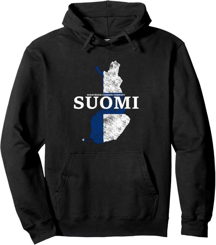 Finnland Suomi Land Flagge Landkarte used look Pullover Hoodie