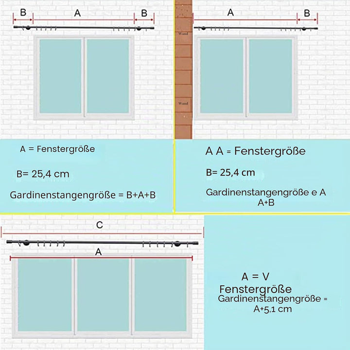 HARRMS Gardinenstange Ausziehbar, 76-221cm, Gardienenstangenset Silber 1 läufig, Verstellbare Vorhan