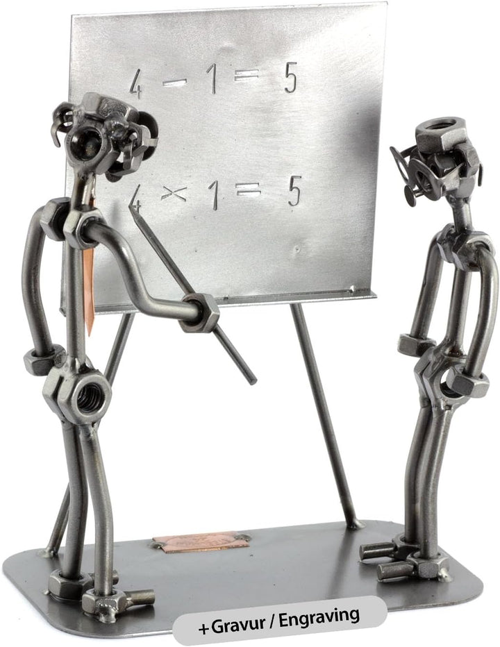 Steelman24 I Schraubenmännchen Lehrer Mit Schüler Mit Persönlicher Gravur I Made in Germany I Handar