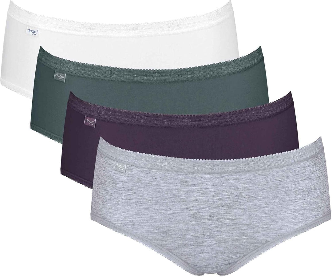 Sloggi Damen Unterhose Basic+ Midi / 4-Pack 46 Multiple Colours 10, 46 Multiple Colours 10
