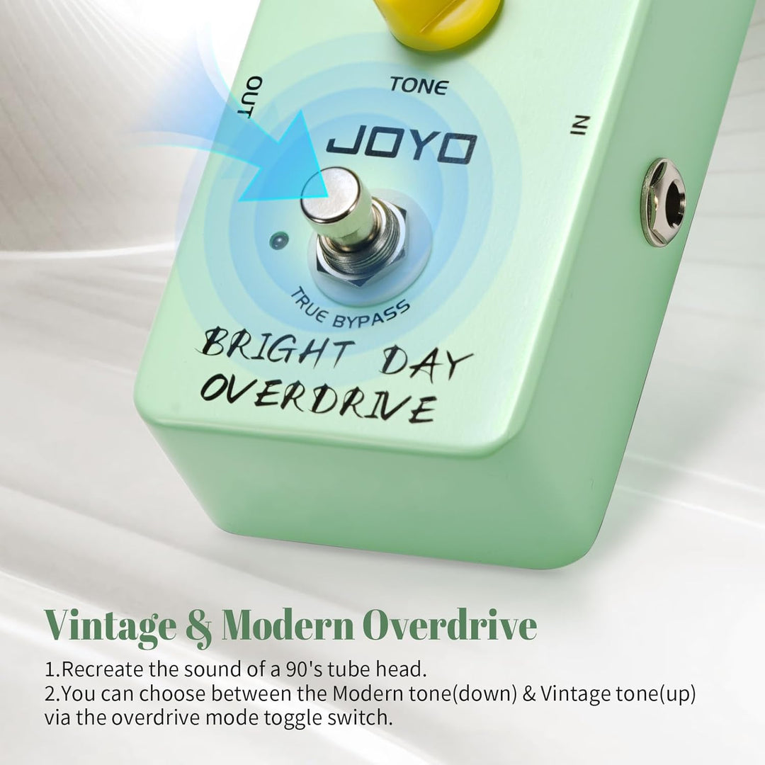 JOYO Blues Overdrive Gitarrenpedale, hohe Verstärkung, Overdrive von Vintage bis Modern, für E-Gitar