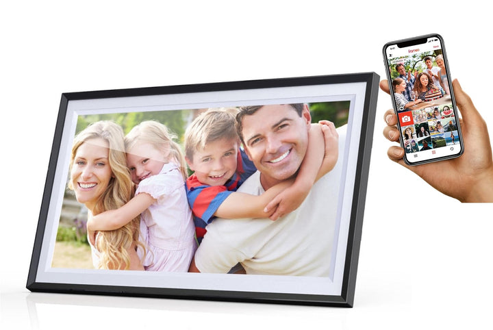 Cytem Digitaler Bilderrahmen 15.6 Zoll mit WLAN & Frameo App, 64GB Speicher, Bewegungssensor, automa