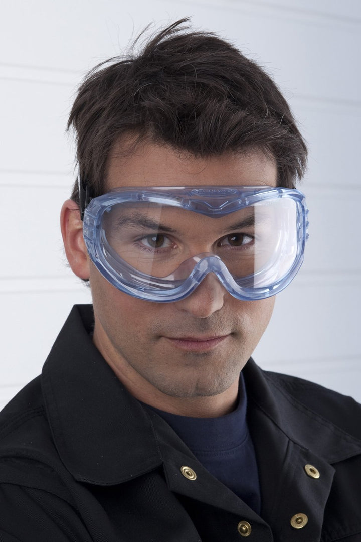 3M Kapselgehörschutz 90563E, Zusammenklappbarer Ohrenschützer &amp; Fahrenheit Schutzbrille 71360-00012,