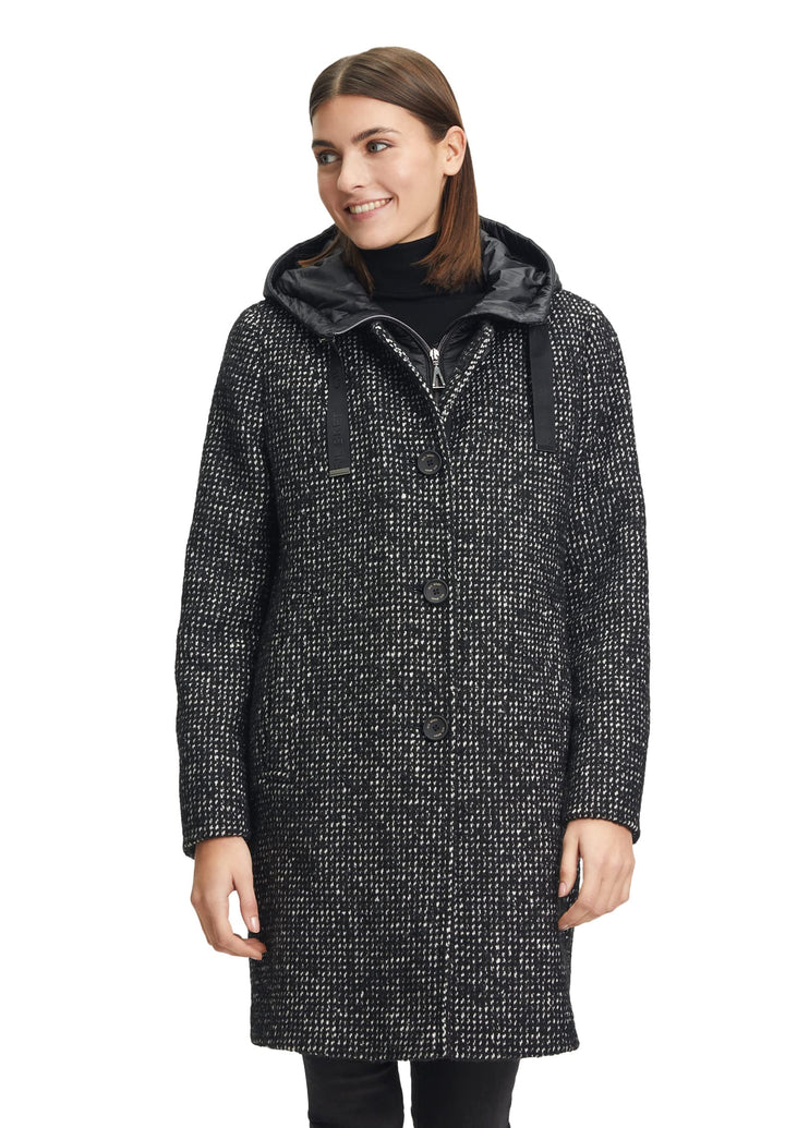 Gil Bret Damen Winterjacke mit Westenteil 42 9810 Black/White, 42 9810 Black/White