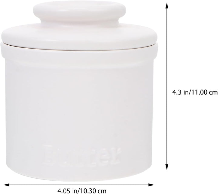 BESTonZON Porzellan Butter Keeper Crock Französisch Butter Dish mit Deckel Keramik Butter Container