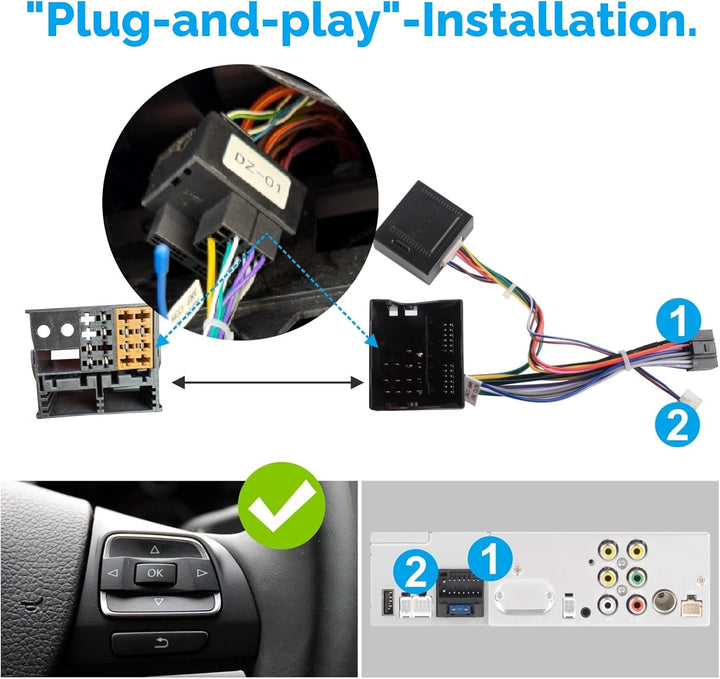Linux Autoradio 5s Start | Bluetooth/Wireless CarPlay/Android Auto/FM/AM/RDS/USB | 100W DSP | Für VW