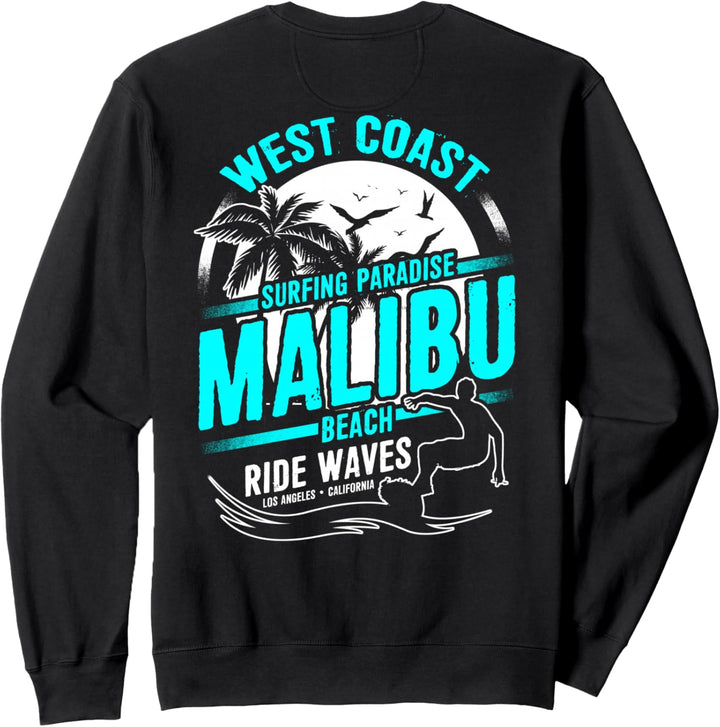 Malibu Beach California Surf Surfer an der Westküste Sweatshirt