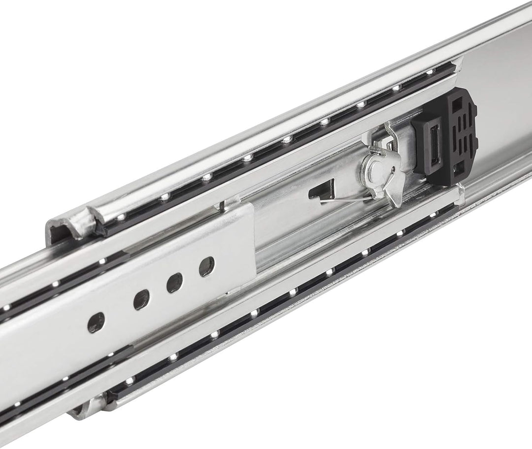 1 Paar SOTECH Schwerlastauszüge KV2-200-H76-L750-LC 762 mm mit Lock-in/out Einrastfunktion gelb Schw