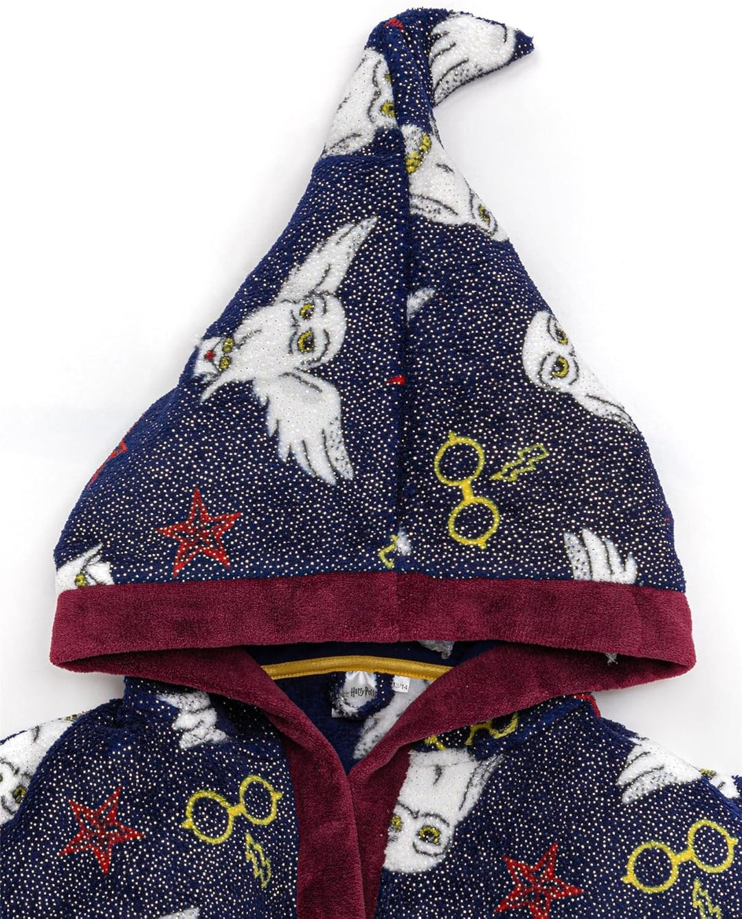 Harry Potter-Bademantel für Mädchen | Kinder Zwei Optionen Rot Hogwarts ODER Blau Hedwig Pyjama-Robe