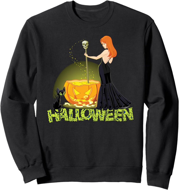 Zauber Nette Hexe Halloween Kostüme Sweatshirt