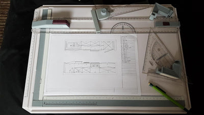 Zeichenplatte A3 Zeichenbrett, Geo-Board gz Platte, Zeichenplatte Din A3, Reissbrett A3 für Büro Tec