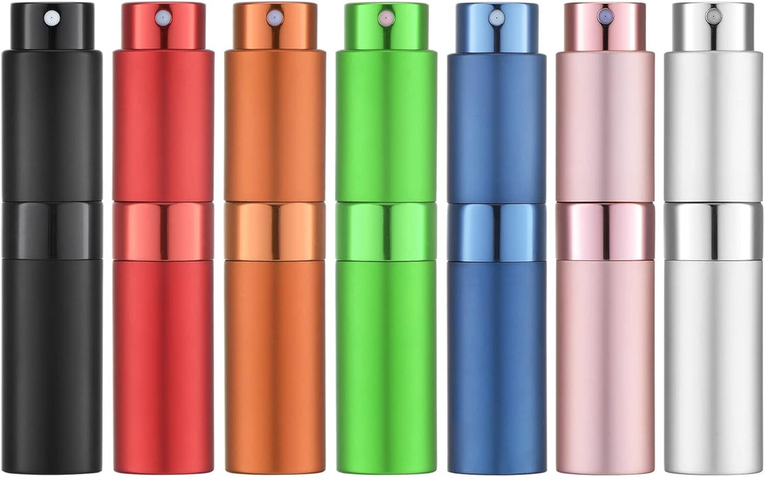 Toureal 8ml Aluminium Parfüm Zerstäuber Nachfüllbar Leer, Reise Parfümzerstäuber, Reisezerstäuber Fl