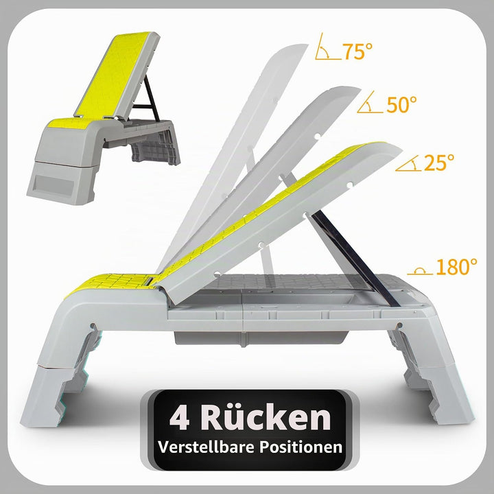 leikefitness Multifunktionale Aerobic Deck mit Cord Workout Plattform Einstellbare Hantel Bank Gewic