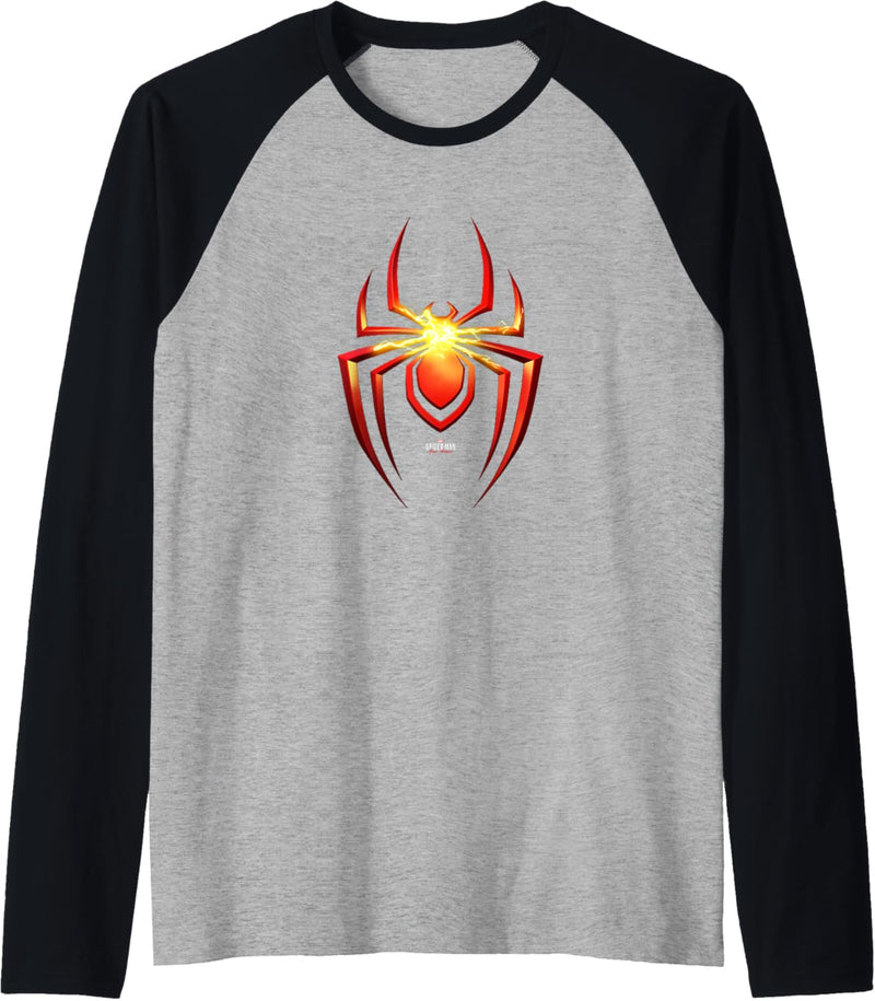 Marvel Spider-Man: Miles Morales Electrified Logo Raglan