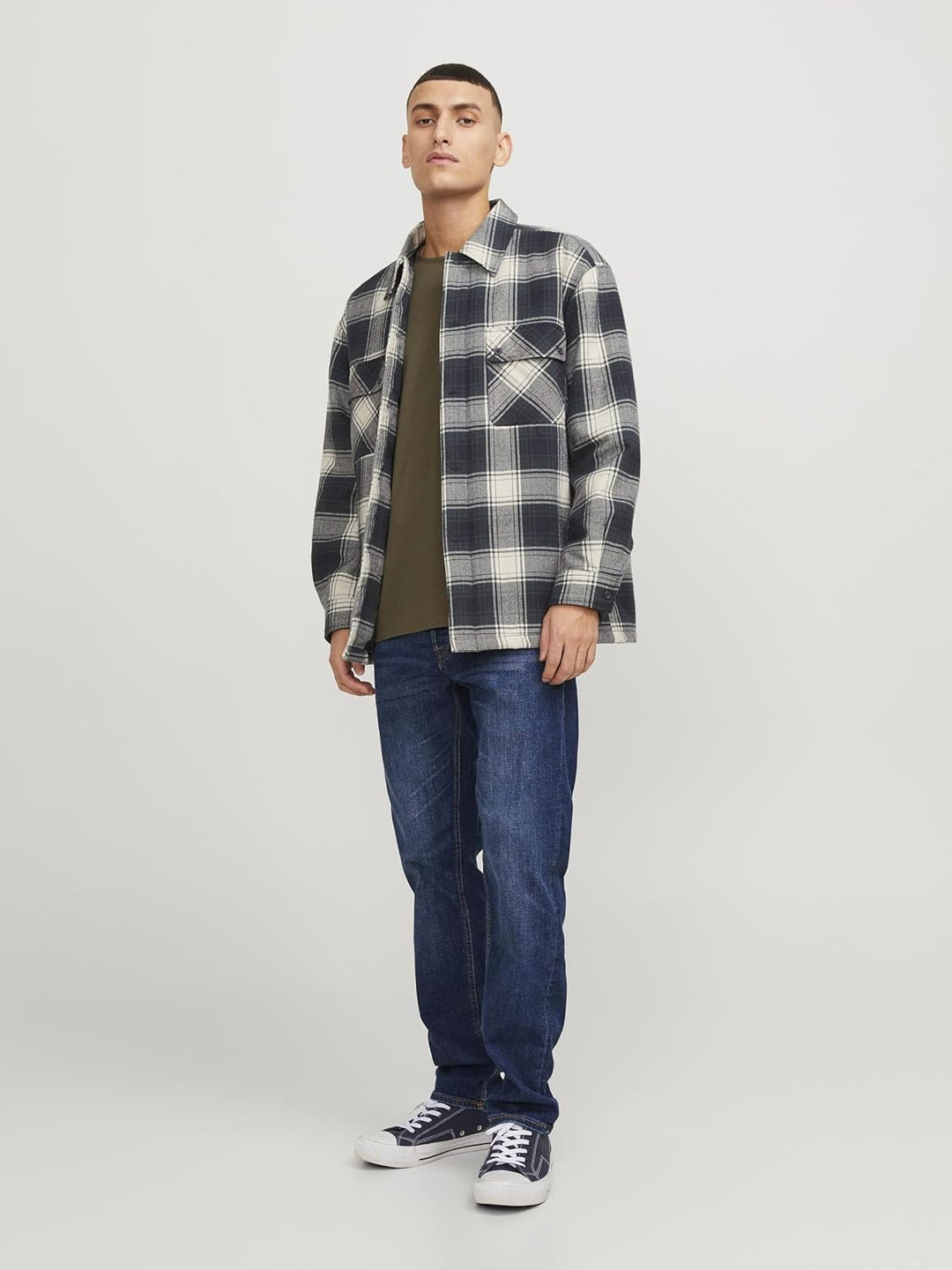 JACK &amp; JONES Herren Jjimike Jjoriginal Am 815 Noos Loose Fit Jeans 36W / 34L Blau (Blue Denim Blue D