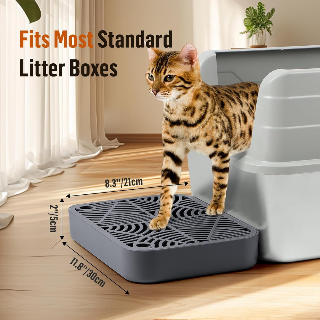 Kunststoff Katzentreppe, Katzentoilettenrampe mit Filterfunktion, Katzenstreu-Filterpedal für Kätzch