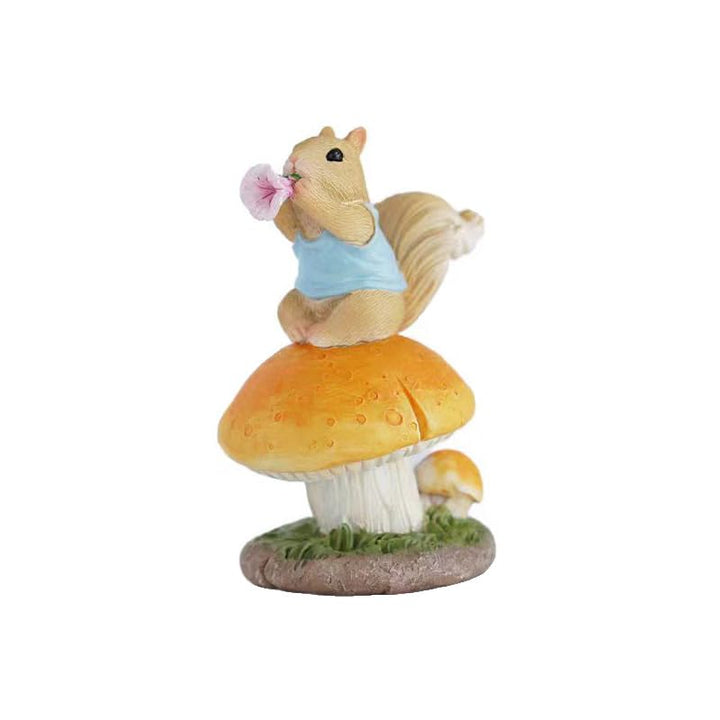 Miniatur Gartenfee Eichhörnchen Figurine- Hallo, Zeit aufzustehen Ein Neuer Tag, Ein Neuer Tag