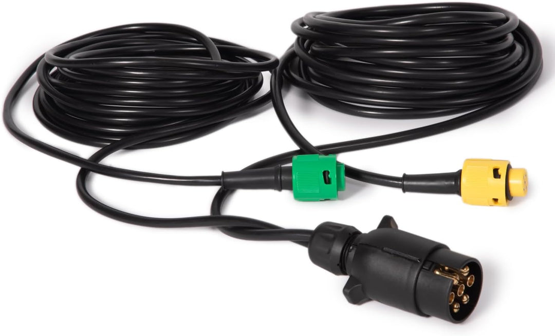 5,0 Meter Anhängerkabel Stecker 7 Polig auf 1xStecker 5 polig und 1xStecker 4 polig, 12V Wasserdicht