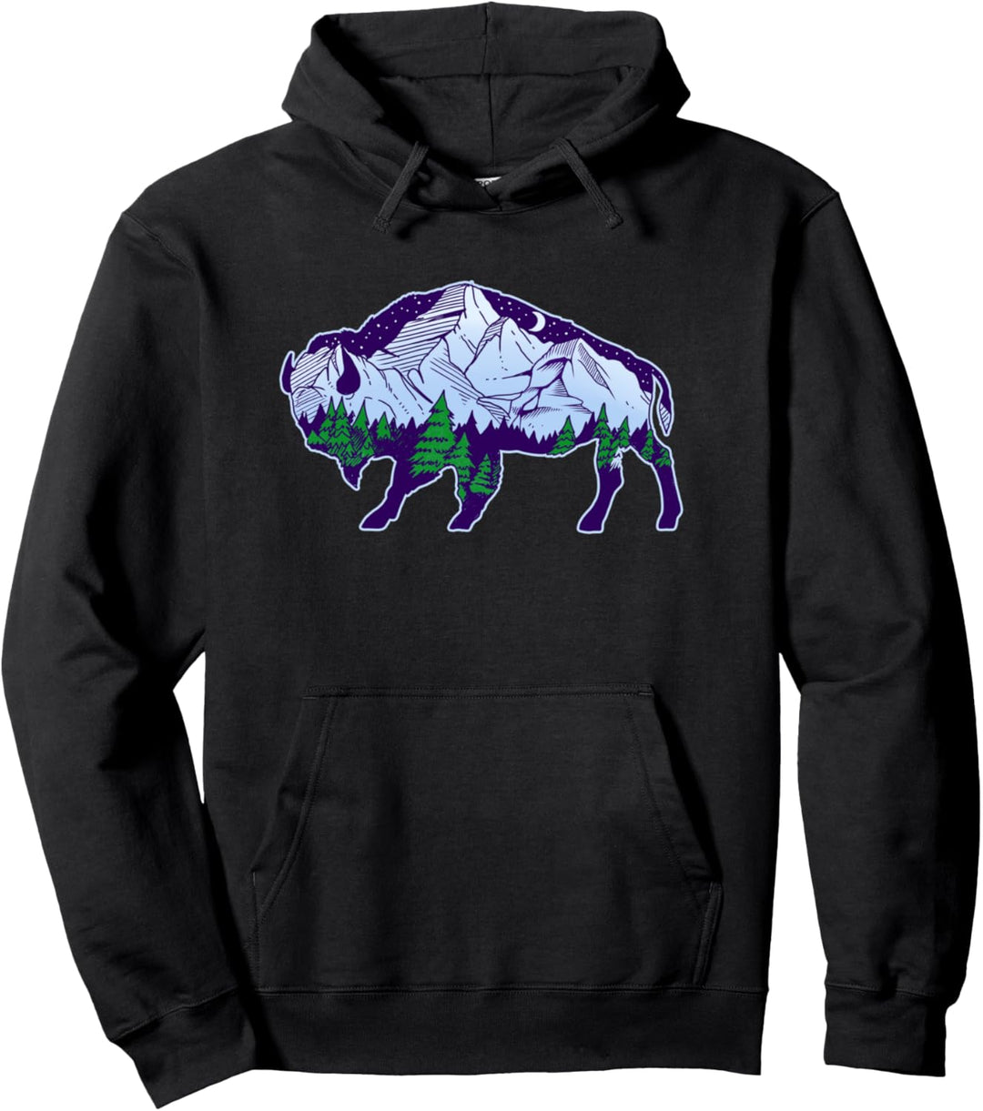 Buffalo National Park Geschenk Bison Pullover Hoodie